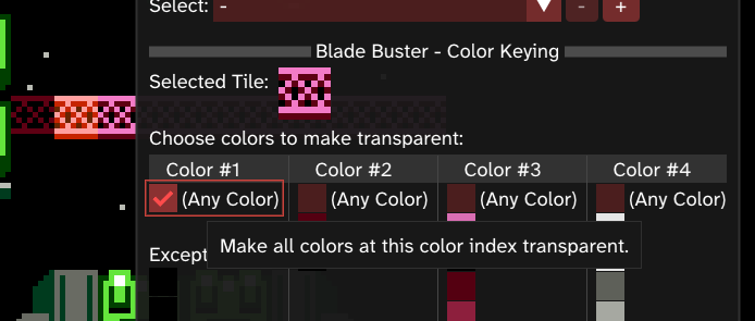 Color key definition